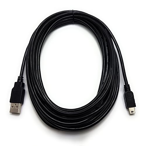 rhinocables USB 2.0 A Male to Mini B 5 pin Data Cable Lead black 50cm