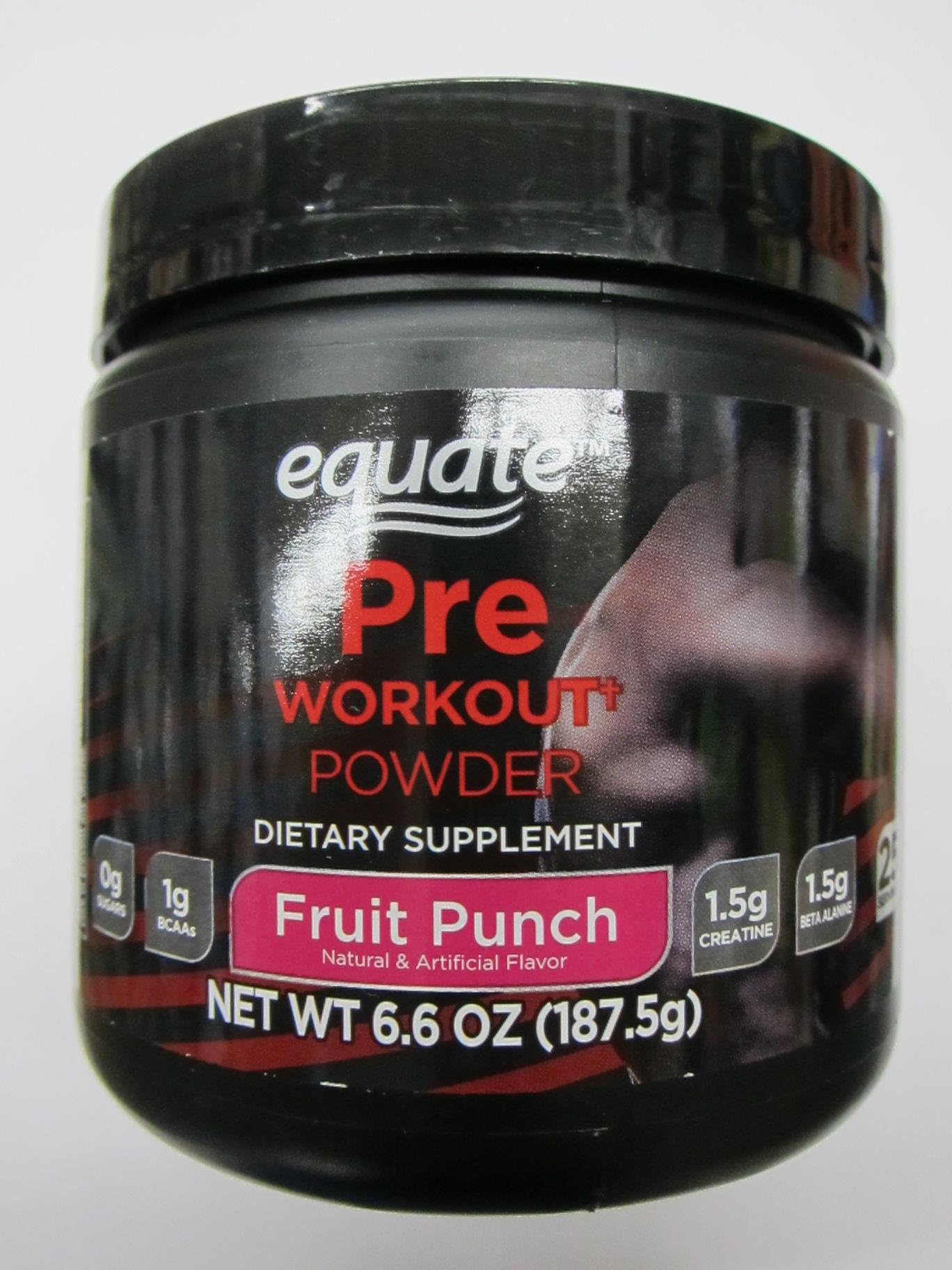 Equate Pre-Workout Powder, Fruit Punch, 6.6 oz