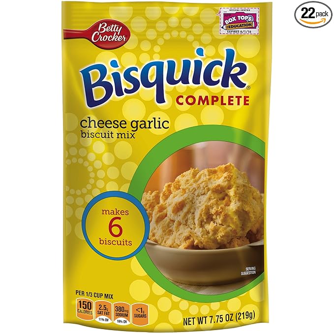 Amazon Com Bisquick Complete Mix Cheese Garlic 7 75 Ounce Units Pack Of 22 Biscuit Mixes Grocery Gourmet Food