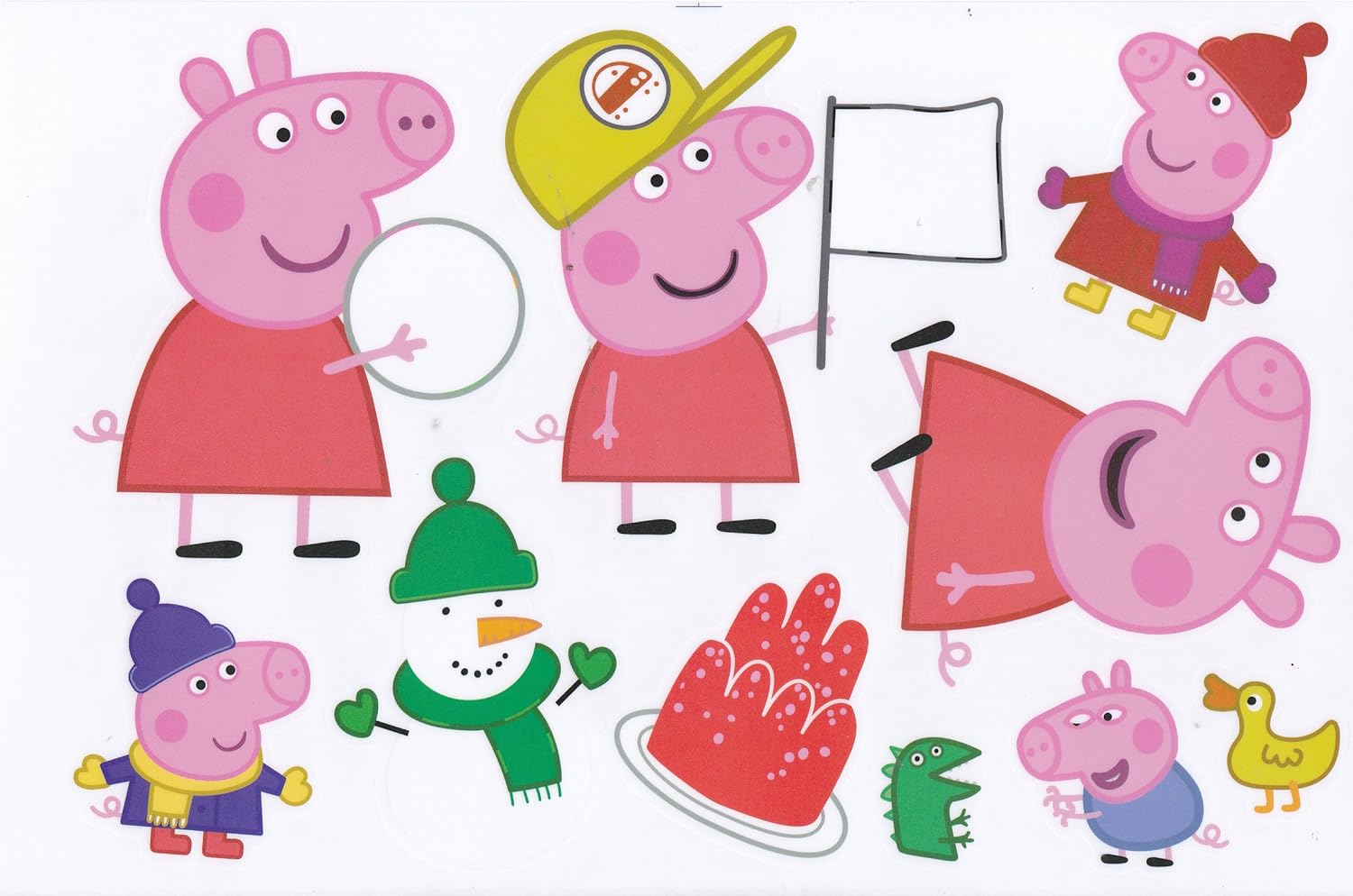 Peppa Pig y familia pegatinas decorativas para pared - ideal para ...