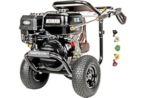 Simpson 4400 PSI Gas Pressure Washer, 4.0 GPM Commercial Power Washer, Cold Water, 50' Hose, PowerShot, 49-State Compliant (PS60843)