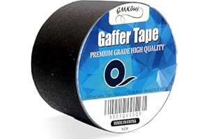 GMKbuy 3 in x 30 Yd Black Gaffers Tape – Heavy Duty, Non-Reflective, Easy to Tear, Waterproof Matte Gaffer Stage Tape – Gaff Cloth Tape for Photography, Filming Backdrop & Production