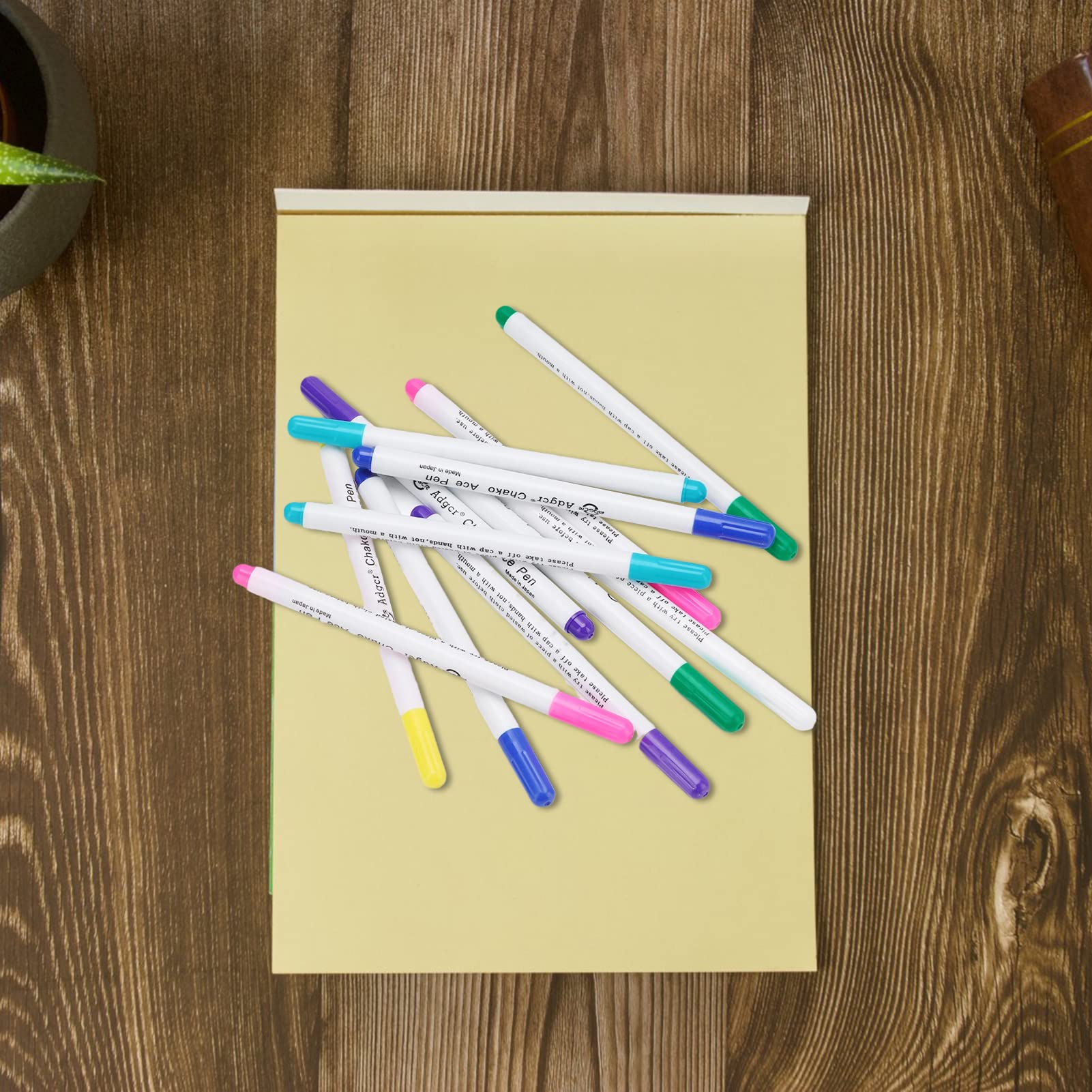 Fabric Markers Pens, 12Pcs 6 Color Water Erasable Pens,Paint Pens,DIY Cross Stitch Dressmaking Tailor's Pen for Quilting Sewing Tailor's Disappearing Ink Pen, Sewing Fabric Markers and Tracing Tools