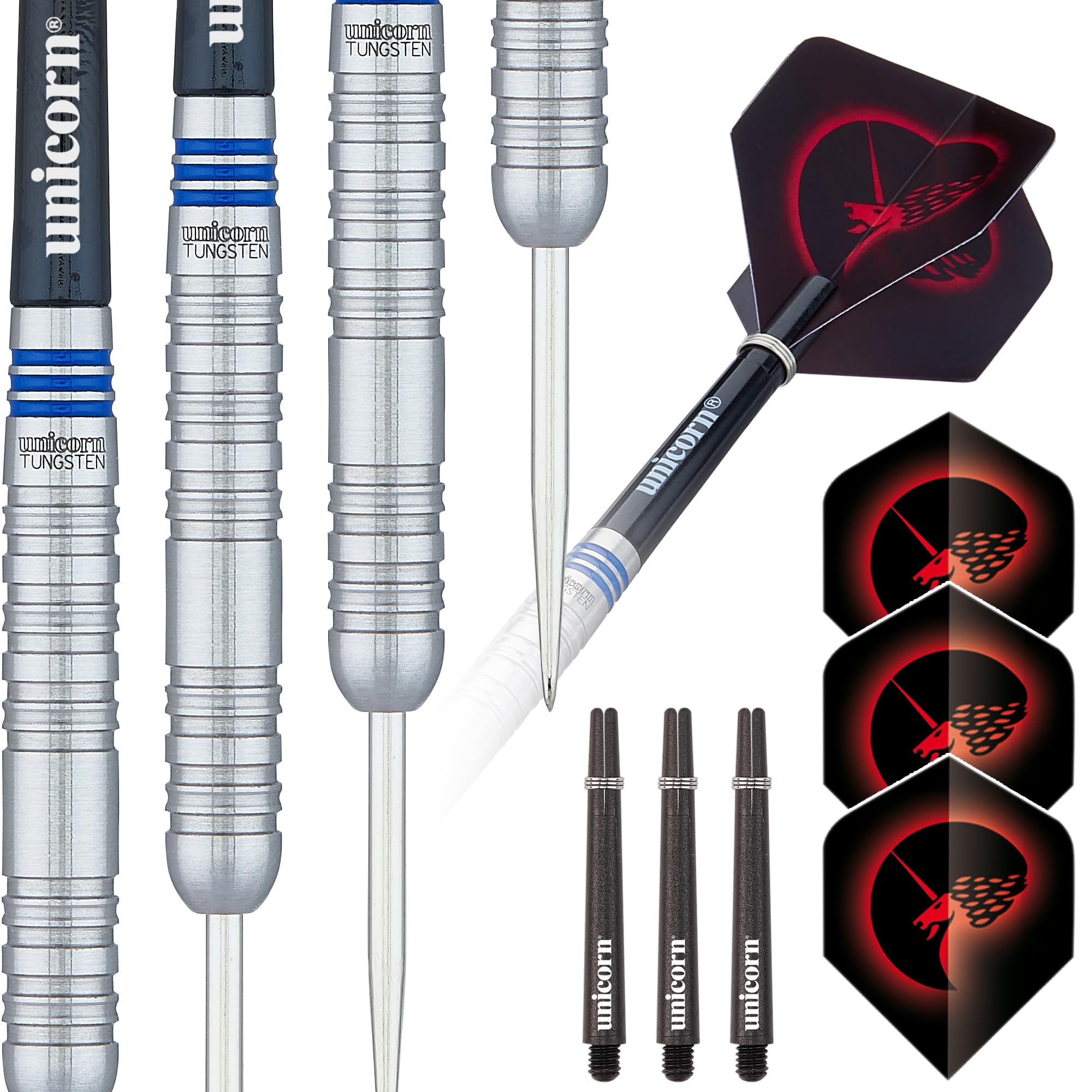 Unicorn Steel Tip Professional Darts Set | Core Tungsten Barrels| Style 1| 22 g