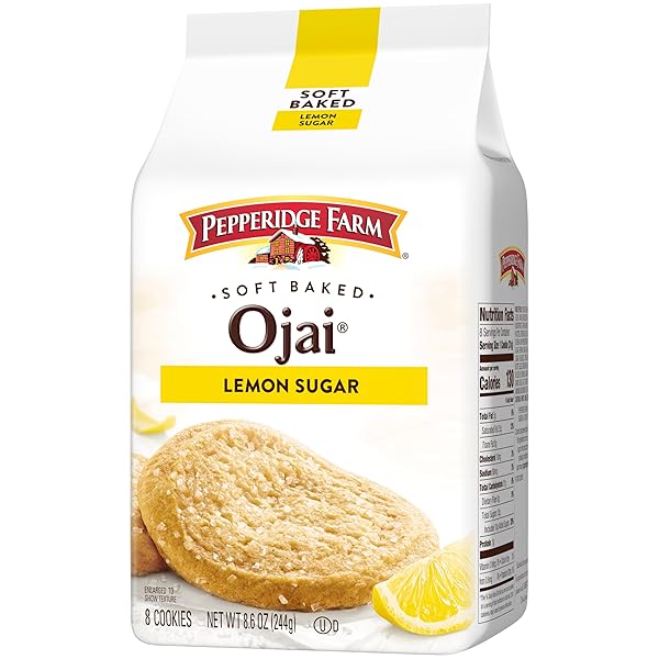 PEPPERIDGE FARM SOFT BAKED OJAI LEMON SUGAR COOKIES, 8.6 OZ BAG (8 COOKIES)