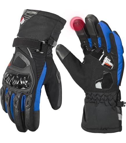 Gants Moto Hiver Imperméables Tactiles Et Coulissants, Taille Unique
