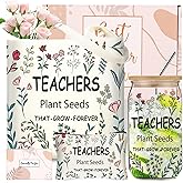 DHQH Teacher Christmas Gifts for Women, Teacher Appreciation Gifts, Funny hanksgiving Set with 16OZ Glass Cup, Tote Bag for New