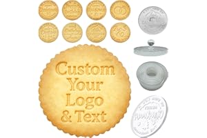 Personalized Cookie Stamp for Baking Cookies Design Your Logo/Text Custom Cookie Cutter Stamps with Family Name Wedding Birth