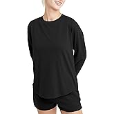 Hanes Womens Originals Tri-Blend Long-Sleeve T-Shirt, Crewneck Tee for Women, Relaxed Fit, Plus Sizes