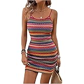 Floerns Women's Tribal Print Sleeveless Cami Dress Vacation Bodycon Short Dress