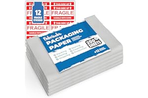 FABRICUBE Over 200 Sheets of Blank Packing Paper in Bulk | Approx. 5 lb. Newsprint/Newspaper Moving Essentials and Supplies | Great for Wrapping Fragile Items, Other Materials, Accessories like Dishes, Glasses