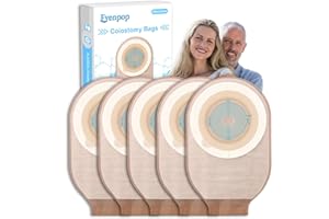Evenpop Colostomy Bags - Portable & Comfortable, 20 PCS Skin-Friendly Ostomy Bag for Kids/Adults, One Piece with Closure Colostomy Supplies, 20-65mm Cut-to-Fit, Easy to Use