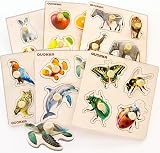 QUOKKA Wooden Puzzles for Toddlers 6 Set Peg Jigsaw 1-5 Years view 1