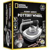 NATIONAL GEOGRAPHIC Hobby Pottery Wheel Kit - 8" Variable Speed Pottery Wheel for Adults &amp; Teens with Innovative Arm Tool, 3 Lb Air Dry Clay &amp; Art Supplies, Crafts for Adults, Craft Kits for Teenagers