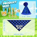 Cobee Dog Birthday Bandana Hat Number Set 10 pcs Blue Glitter 8 Numbers view 3