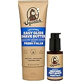 Dr. Squatch Fresh Falls Smooth Shave Bundle - Easy Glide Butter + Soothing Post Shave - Natural Ingredients - Manly Fragrance - Moisturizing