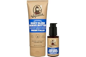 Dr. Squatch Fresh Falls Smooth Shave Bundle - Easy Glide Butter + Soothing Post Shave - Natural Ingredients - Manly Fragrance - Moisturizing