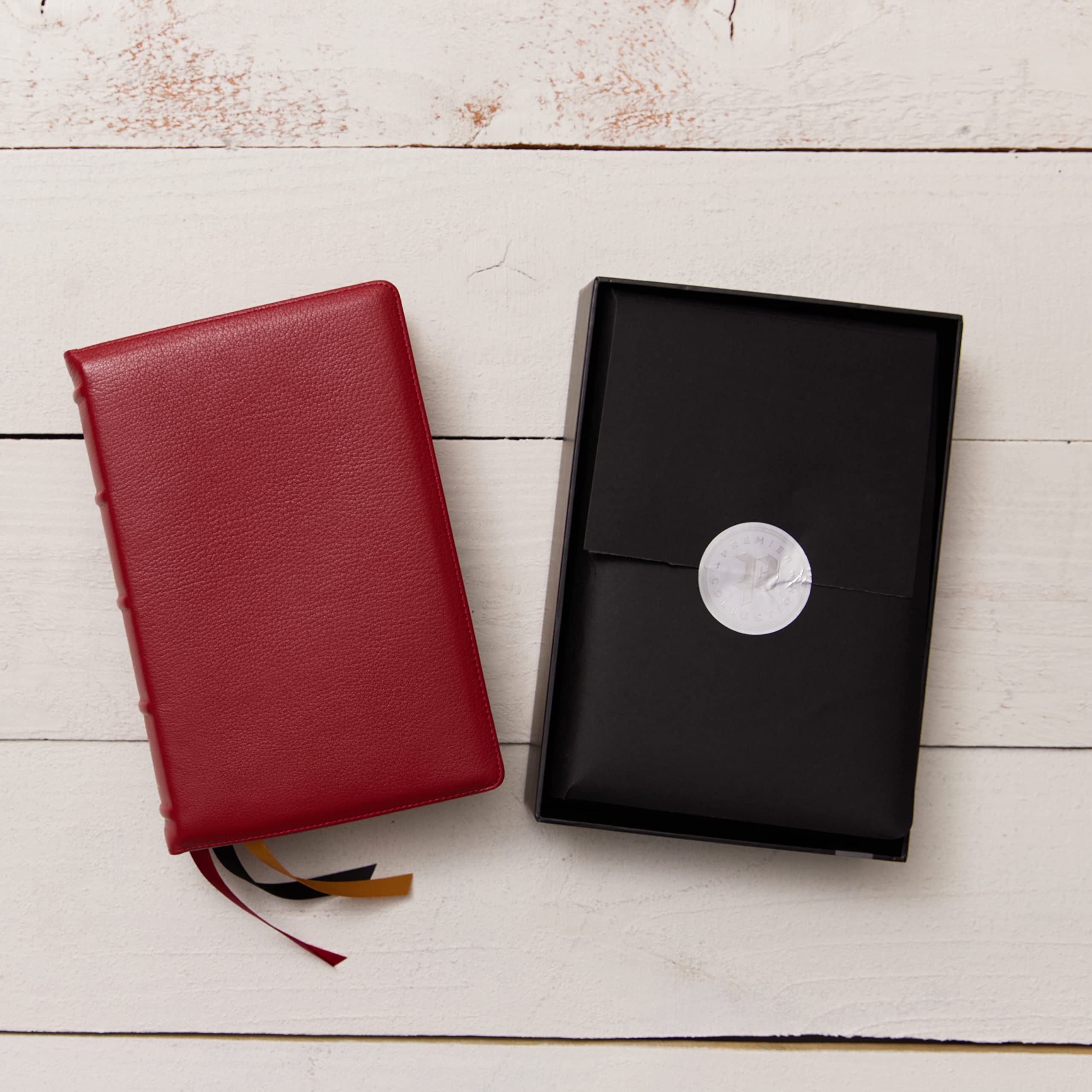 KJV Holy Bible: Large Print Single-Column with 43,000 End-of-Verse Cross References, Red Goatskin Leather, Premier Collection, Personal Size, Red Letter: King James Version KJV Holy Bible: Large Print Single-Column with 43,000 End-of-Verse Cross References, Red Goatskin Leather, Premier Collection, Personal Size, Red Letter: King James Version Leather Bound