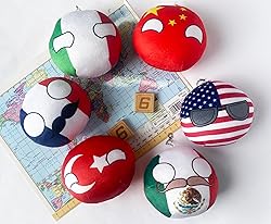 Raclove 6PC Countryballs Plushies - Soft
