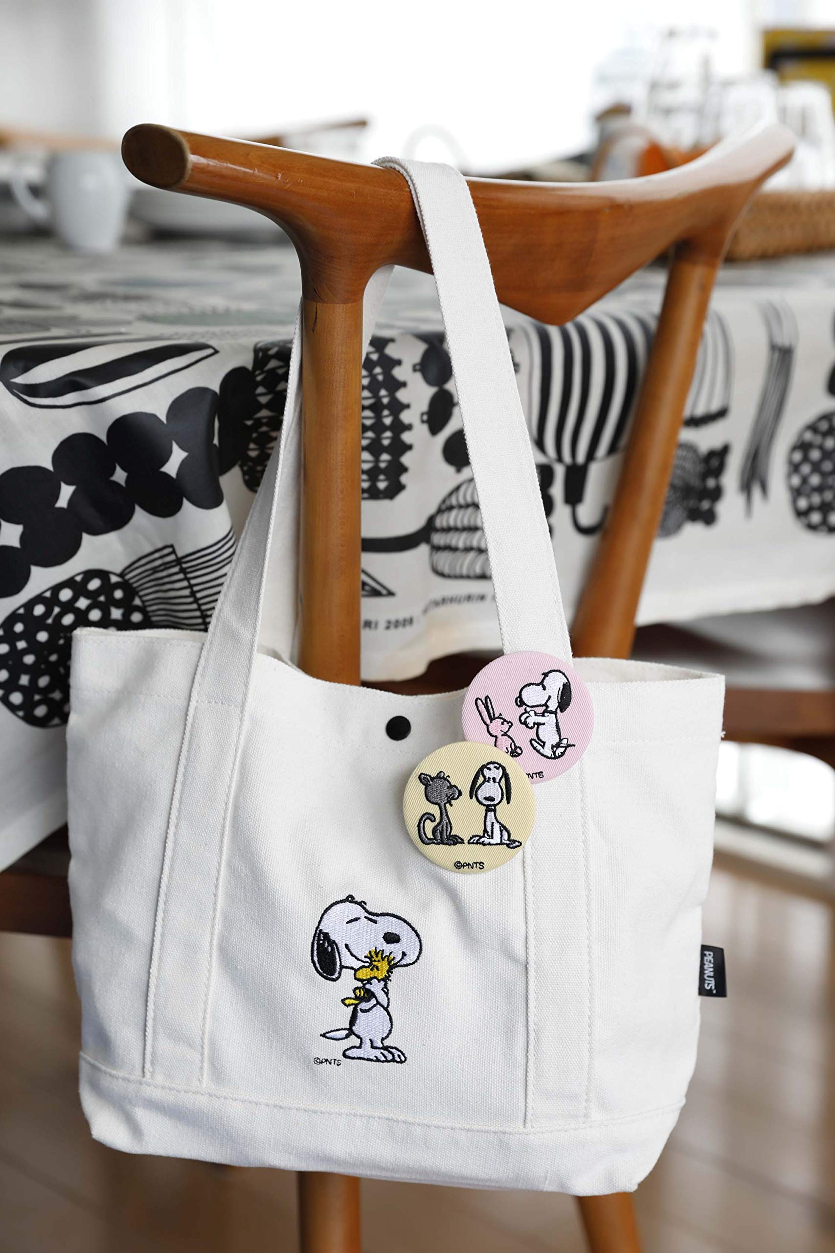 PEANUTS 70th Anniversary Book スヌーピー&ウッドストックの刺繍キャンバスノート