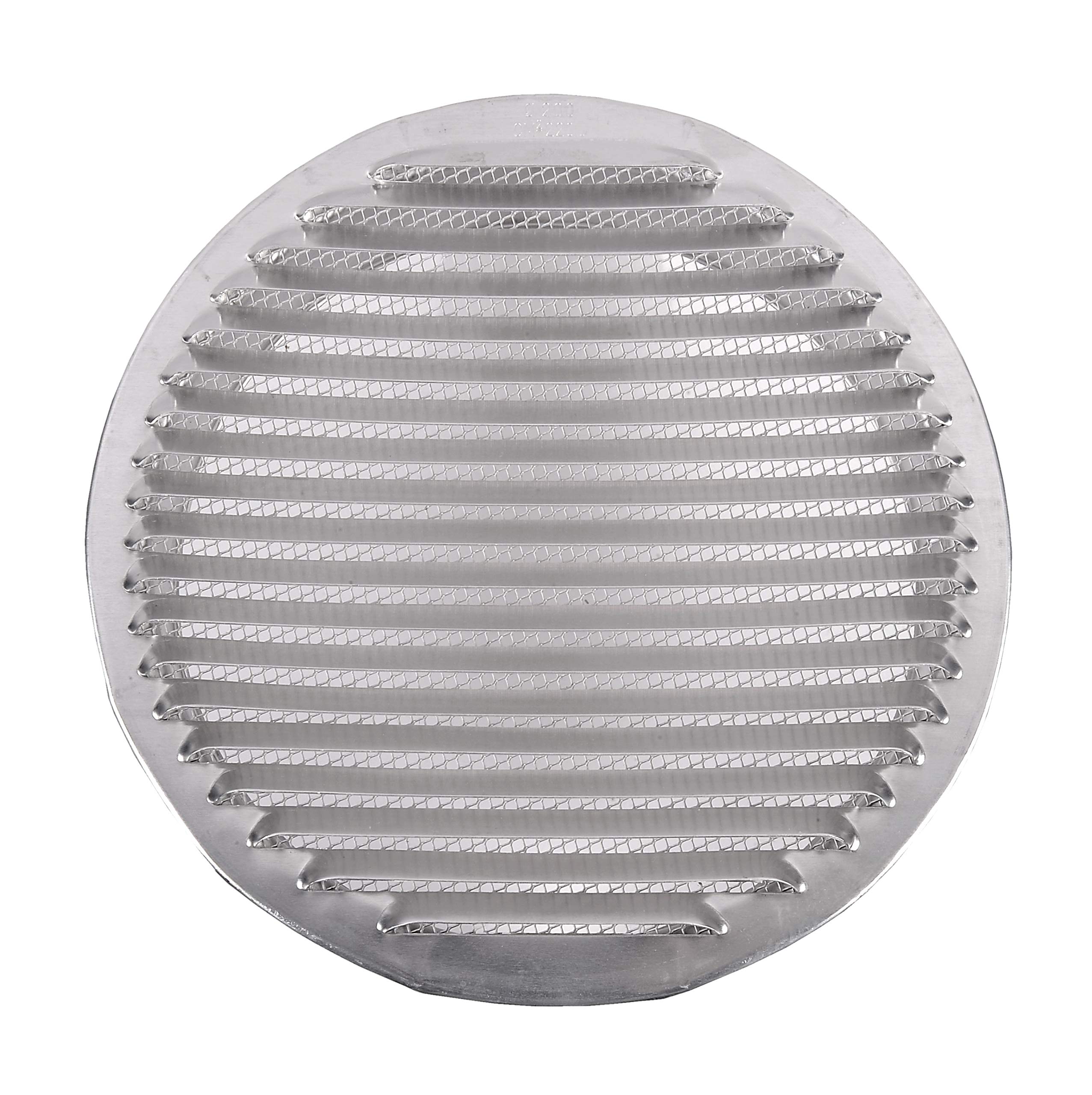 Round Aluminium Ventilation Grille with Insect Net, Rust-Resistant Air Vent Cover for Wall or Door, Ideal for Kitchens, Bathrooms, Cabinets. (Diameter: 20 cm / 8 inches)