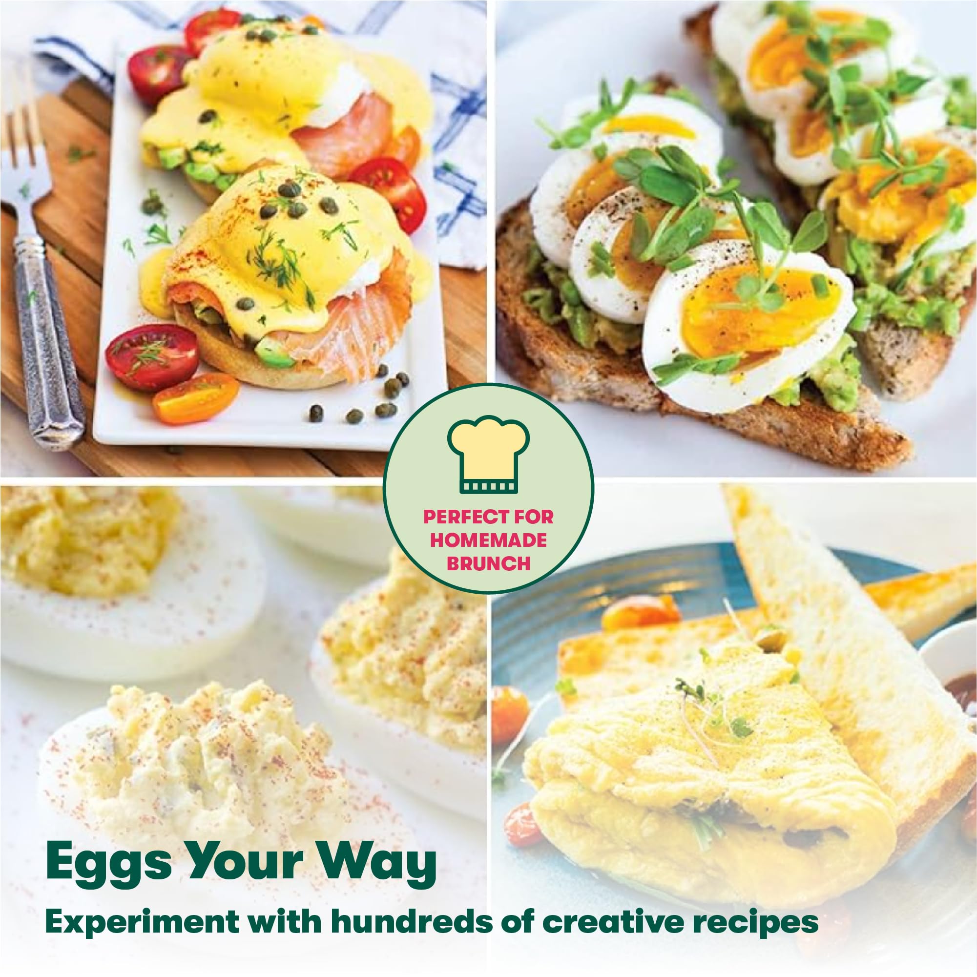 BELLA Double Tier Egg Cooker, Boiler, Rapid Maker & Poacher, Meal Prep for Week, Family Sized Meals: Up To 12 Large Boiled Eggs, Dishwasher Safe, Poaching and Omelet Trays Included, One, Black