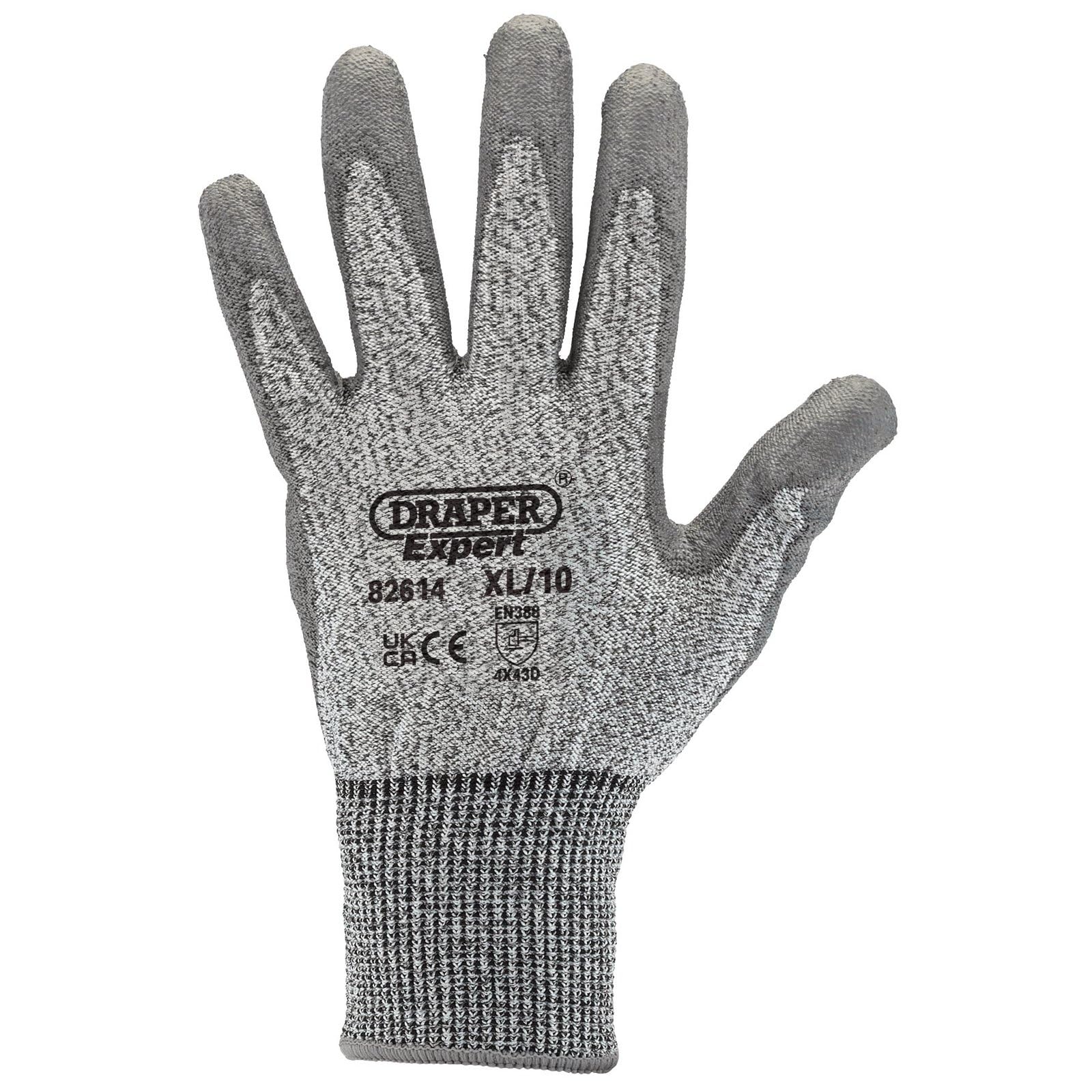 Draper 82614 Level 5 Cut Resistant Gloves, Extra Large
