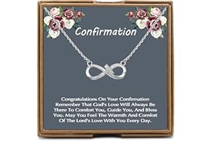 OKEYCH First Communion Gifts, Holy Confirmation Necklace, Christian Gift, Confirmation Cross for Girls and Women, First Commu