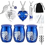 Cremation Urn Necklace for Ashes Set of 6- Small