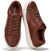 Project Cloud Mens Sneakers - Eco-Friendly Leather Memory Foam Insole Dress Shoes for Men Non Slip Laced-Up Water-Resistant Mens Casual Shoes - Dress Sneakers 2026 (Tilton)