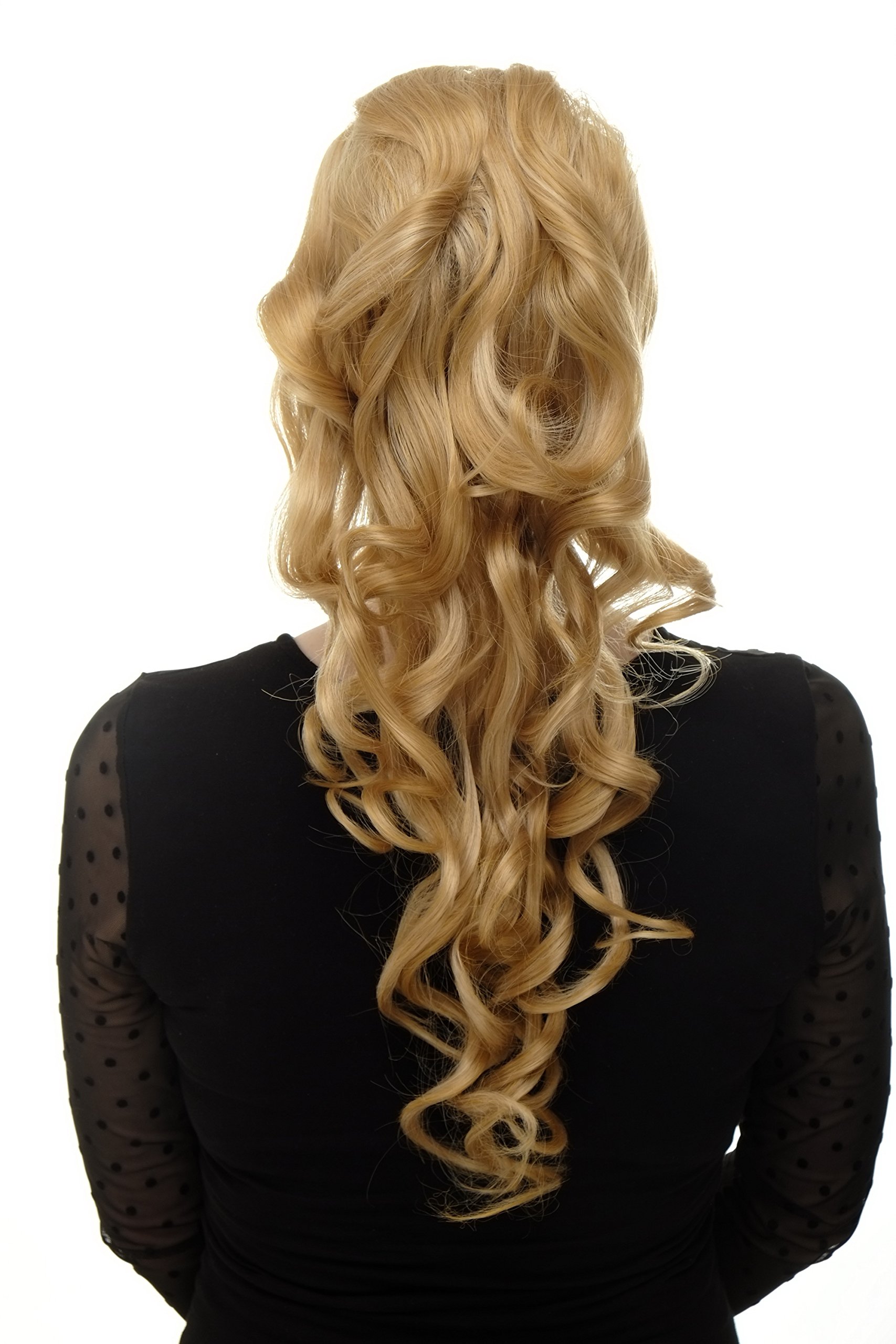 WIG ME UP WK03-611B Hairpiece ponytail with combs and elastic draw string curly voluminous very long bright mixed blond 23inch โ image 1