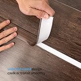 Art3d Brown Self-Adhesive Vinyl Floor Transition Strip 4 FT 1.57in Wide Flat view 7