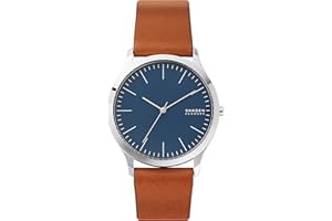 Skagen Signatur Men's Watch with Stainless Steel Mesh or Leather Band, Minimalist Watch for Men