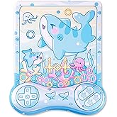 BelugaDesign Shark Mousepad | Cute Kawaii Anime Pastel Blue Mouse Pad | Ocean Underwater Nonslip Mat for Gaming Computer Laptop Keyboard Desk Accessory | Padded Squishy Wrist Rest for Easy Typing