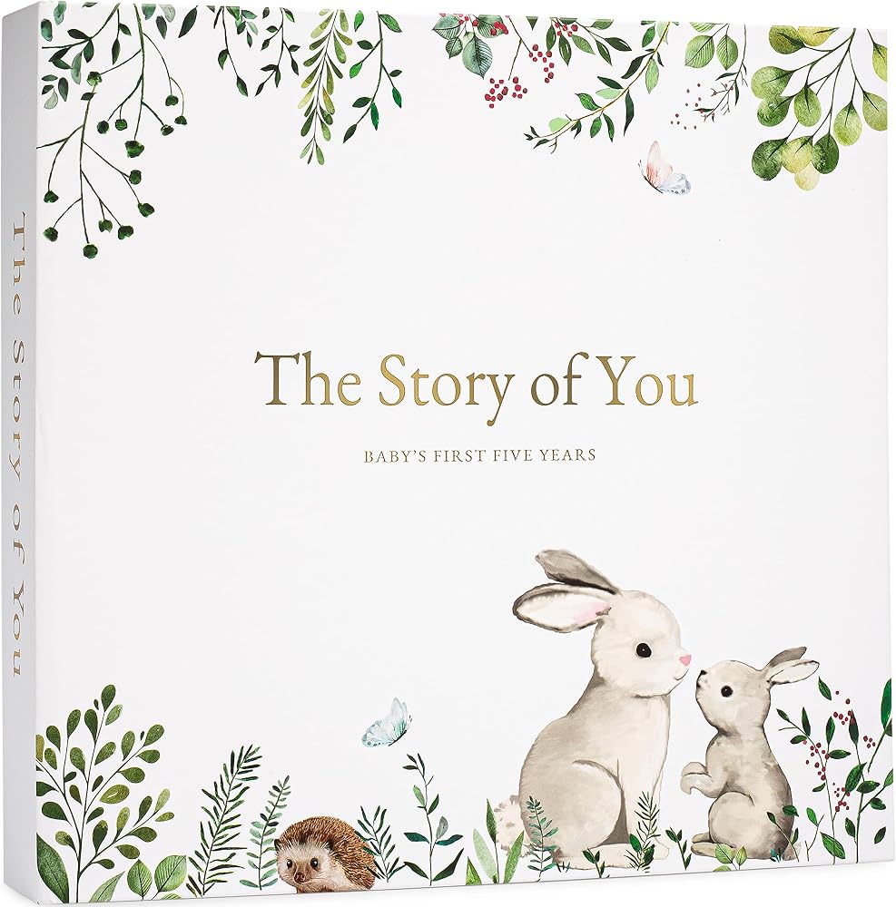 Keepsake Baby Memory Book – Timeless Gender Neutral First 5 Year Baby Book | For Baby Boy or Girl – Record Entire Birth-Age 5