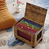 Sbanmao Small File Cabinet Cart Under Desk, Rolling Filing Cabinet for Home Office, Hanging File Organizer Box on Wheels, Mobile Decorative Document Storage Basket for Letter & Legal Size