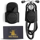 Magnetic Stethoscope Holder Hip Clip, PU Leather Holster for Scrubs, Belts & Lab Coats, Fits Littmann, MDF & Most Stethoscope
