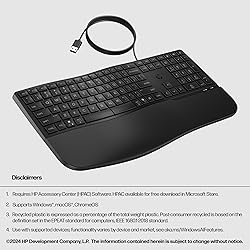 HP 480 Comfort Wired Keyboard - Plug & Play
