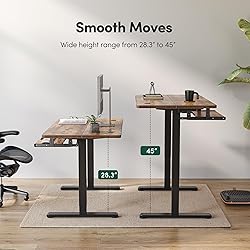 FEZIBO Standing Desk with Keyboard Tray, 63 × 24