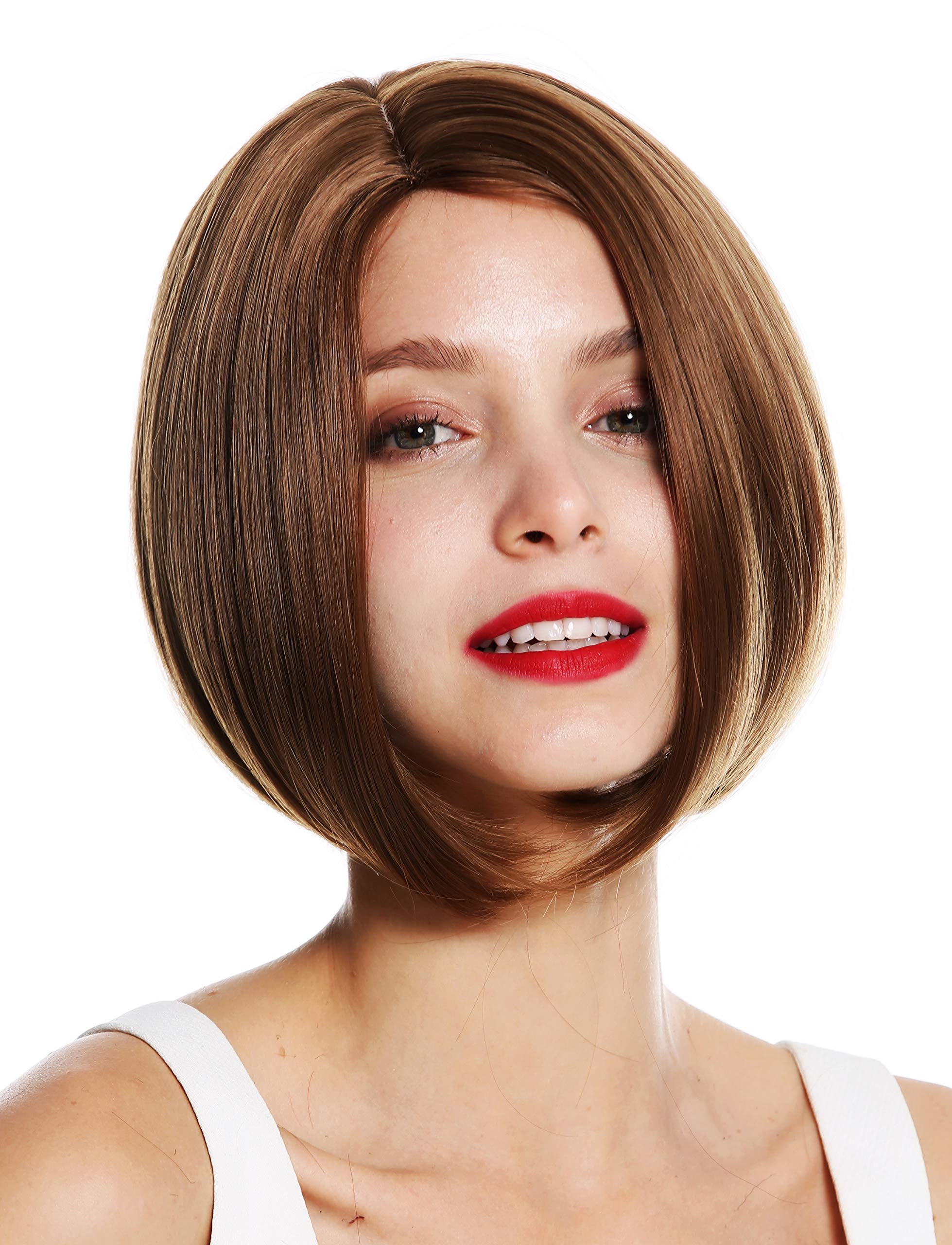 WIG ME UP - VK-54-12 quality women's wig short long bob parting sleek brown