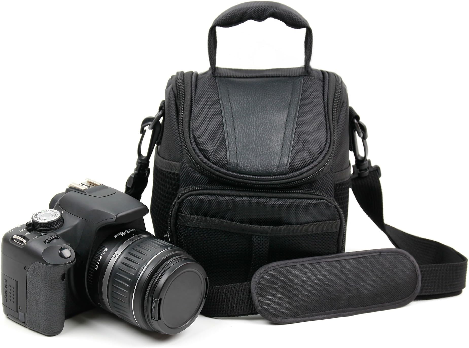 DURAGADGET Protective Black Durable Water-Resistant Carry Case - Compatible with the Panasonic Lumix DC-FZ82 Camera