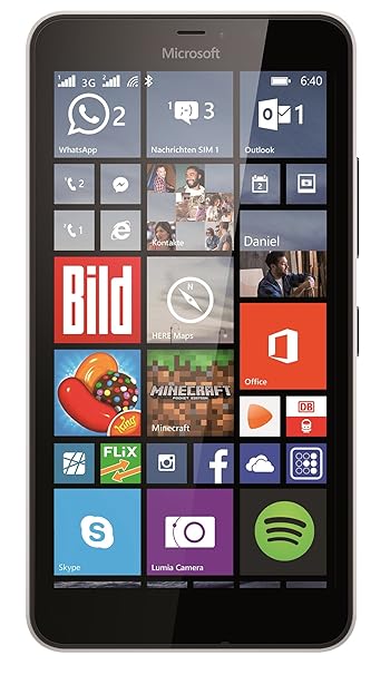 Microsoft Lumia 640 XL Dual-SIM Smartphone (5,7 Zoll (14,5 cm) Touch-Display, 8 GB Speicher, Windows 10) weiß