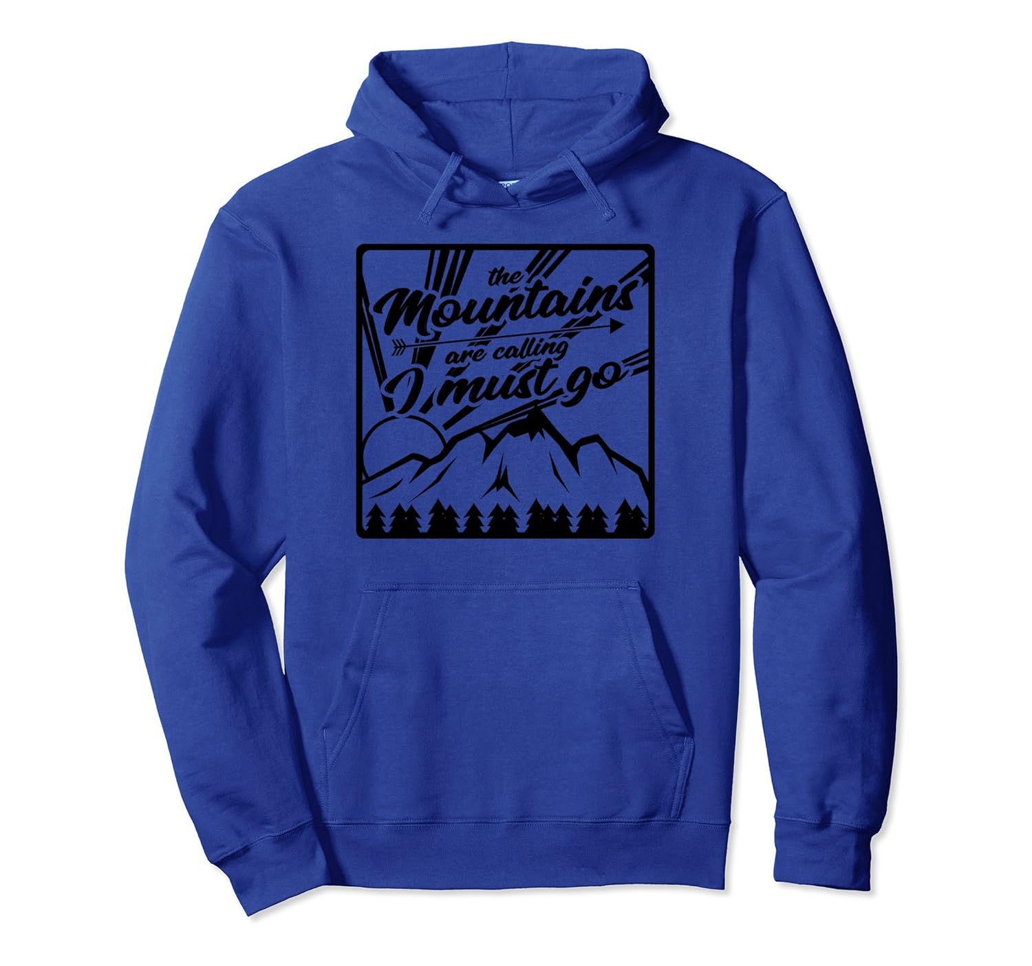 The Mountains are Calling I must Go Graphic Hiking Hoodie-anz