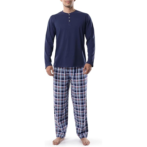 Mens Holiday Pajamas Eddie Bauer Men's Double Knit Crew Sam's - Main Image