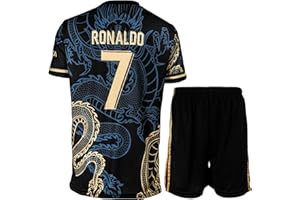 Pitch and Trek Madrid Ronaldo Dragon Kids Soccer Jersey Shirts Football Futbol Socks Gift Set Youth Sizes