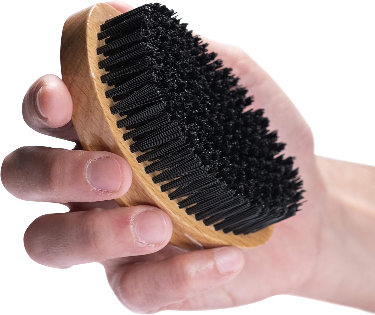 Gentlemans Face Care Club Vegan Friendly Beard Brush For Men, 100% Cruelty Free Synthetic Bristle With Beech Wood Handle - Image 3