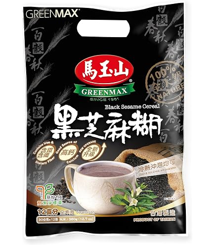 Amazon.com: GREENMAX - Black Sesame Cereal (12.7 Oz / 12 Sachets