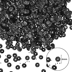 Mandala Crafts 20000 Black Sequins for Crafts DIY