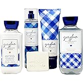 Bath & Body Works Gingham - Deluxe Gift Set - Fine Fragrance mist, Body Cream, Shower Gel and Body Lotion With a Natural Oats Sample Soap.