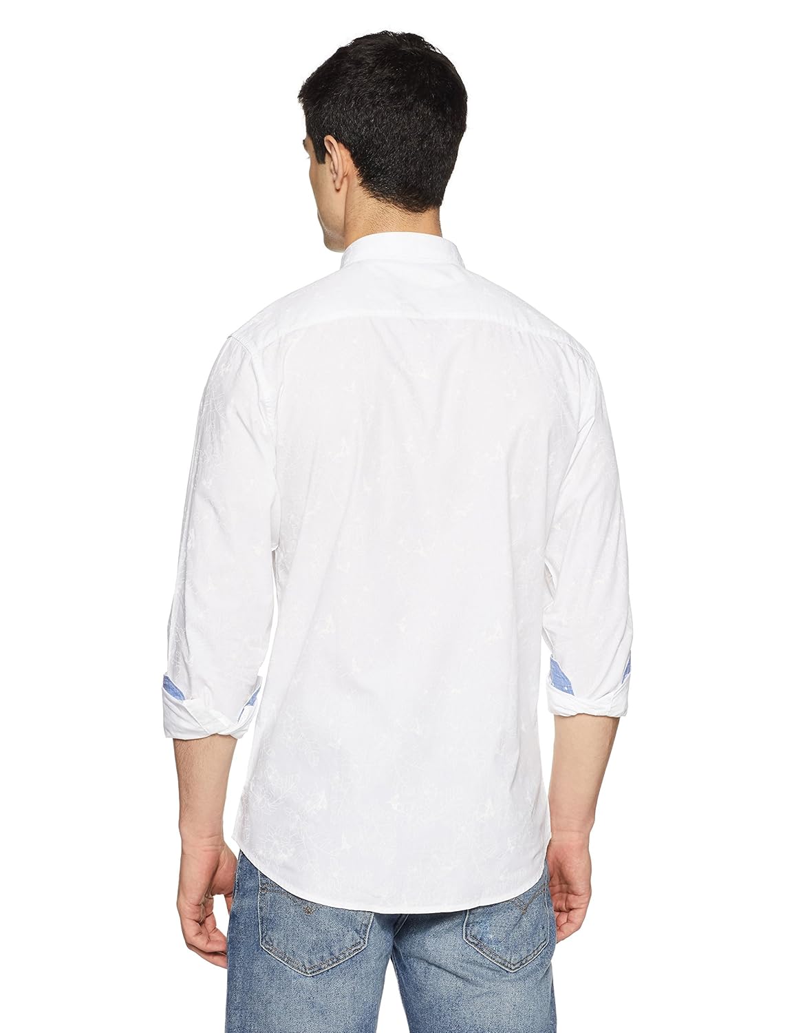 allen solly men's printed regular fit casual shirt